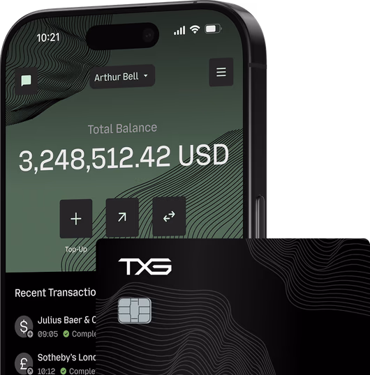 TXG Mobile App along with TXG Card